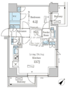 パークアクシス飯田橋レジデンス 801 間取り図