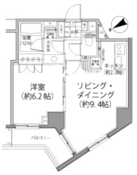 パークハビオ東向島 606 間取り図