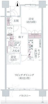 リージア経堂テラスガーデン 207 間取り図