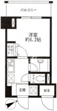 レジディア東品川 1105 間取り図