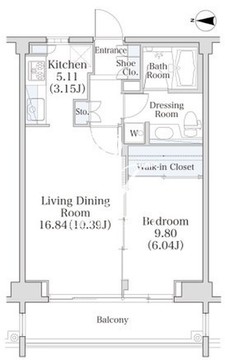 パークフラッツ市谷台町坂 504 間取り図