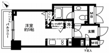 レジディア恵比寿3 302 間取り図