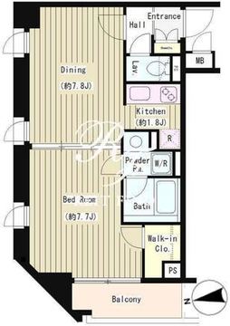 シティカレント大手町 1001 間取り図