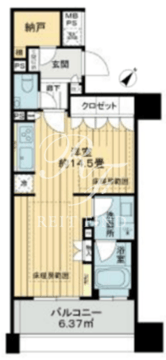 ライオンズシティ東京タイムズプレイス 1305 間取り図