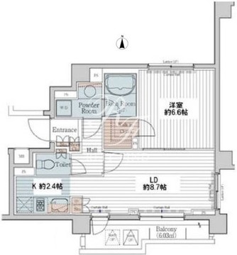 カスタリア三宿 302 間取り図