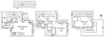 アグレシオテラス恵比寿 202 間取り図