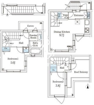 アグレシオテラス恵比寿 214 間取り図