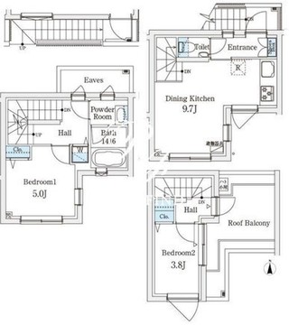 アグレシオテラス恵比寿 213 間取り図