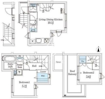 アグレシオテラス恵比寿 205 間取り図