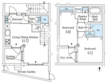 アグレシオテラス恵比寿 108 間取り図