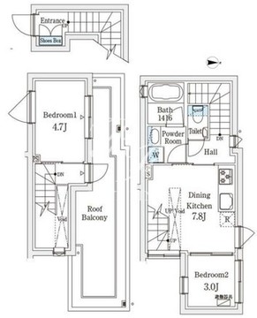 アグレシオテラス恵比寿 207 間取り図