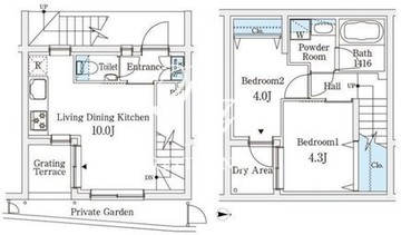 アグレシオテラス恵比寿 105 間取り図