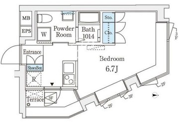 コージーコート四谷坂町 203 間取り図