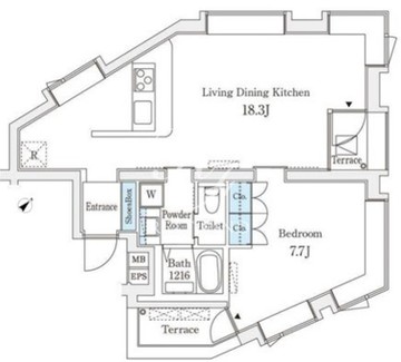コージーコート四谷坂町 602 間取り図