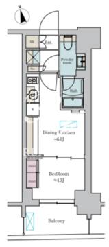 ブリリアイスト町屋 802 間取り図