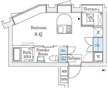コージーコート四谷坂町 401 間取り図