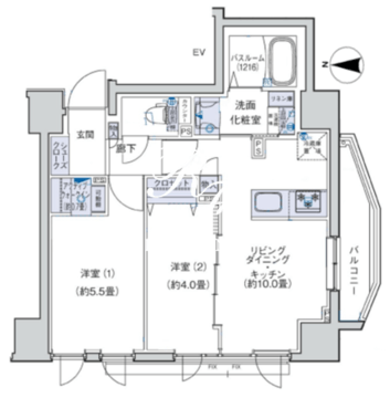 オーキッドレジデンス三ノ輪 1302 間取り図