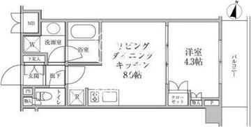 レジディア神楽坂2 302 間取り図