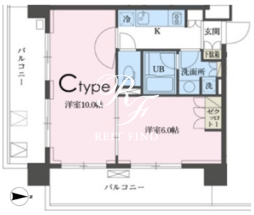 ガレリア東新宿 904 間取り図