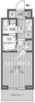 レジディア蒲田 603 間取り図