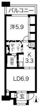 シティコート目黒 3-312 間取り図