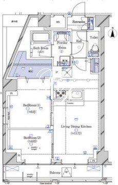 ガリシア南馬込 601 間取り図