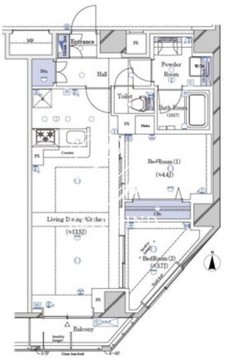 ガリシア南馬込 503 間取り図