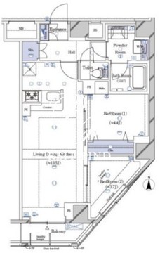 ガリシア南馬込 603 間取り図