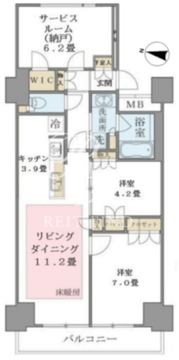 ブリリアイスト東雲キャナルコート 1210 間取り図