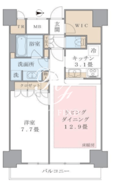 ブリリアイスト東雲キャナルコート 1018 間取り図
