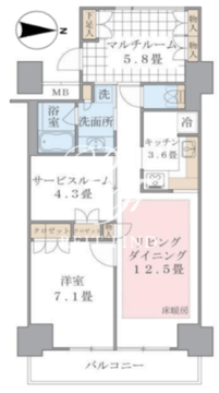ブリリアイスト東雲キャナルコート 616 間取り図