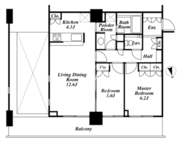 リエトコートアルクスタワー 2510 間取り図