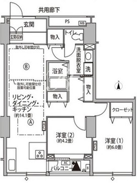 東雲キャナルコートCODAN 11-1308 間取り図