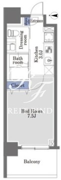 プライムメゾン早稲田 404 間取り図