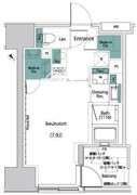 ザ・パークハビオ人形町レジデンス 805 間取り図