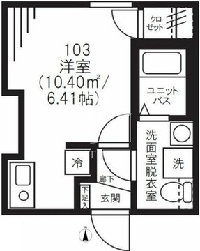 湯島レジデンス 103 間取り図