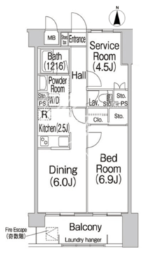 コンフォリア赤羽岩淵 708 間取り図