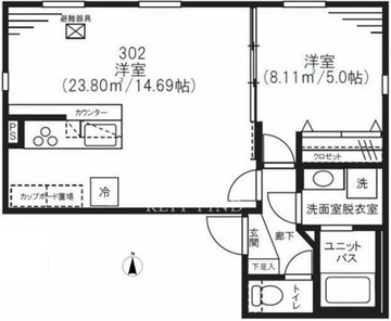 湯島レジデンス 302 間取り図
