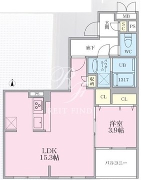 The MANOR KYODO 501 間取り図