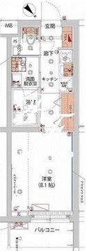 ハーモニーレジデンス新宿ザノース 207 間取り図