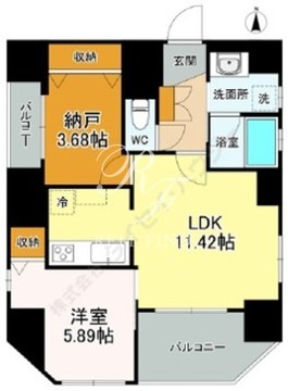 Orisay麻布十番 501 間取り図
