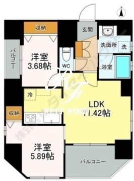 Orisay麻布十番 1201 間取り図