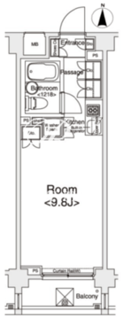 イプセ蒲田ウエスト 502 間取り図