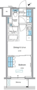 ルフォンプログレ赤塚 204 間取り図