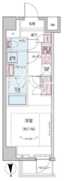 オルタナ神楽坂 2-212 間取り図
