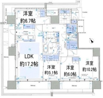 晴海フラッグ SEA-A-801 間取り図