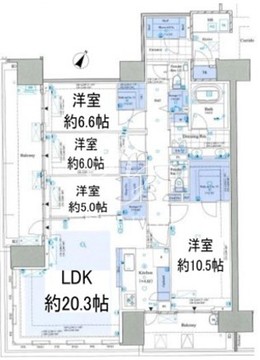 晴海フラッグ SEA-A-502 間取り図