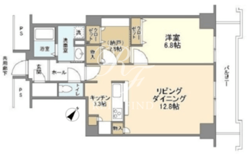 トルナーレ日本橋浜町 3712 間取り図