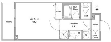 BPRレジデンス西早稲田 609 間取り図