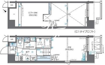 ズーム芝浦 306 間取り図